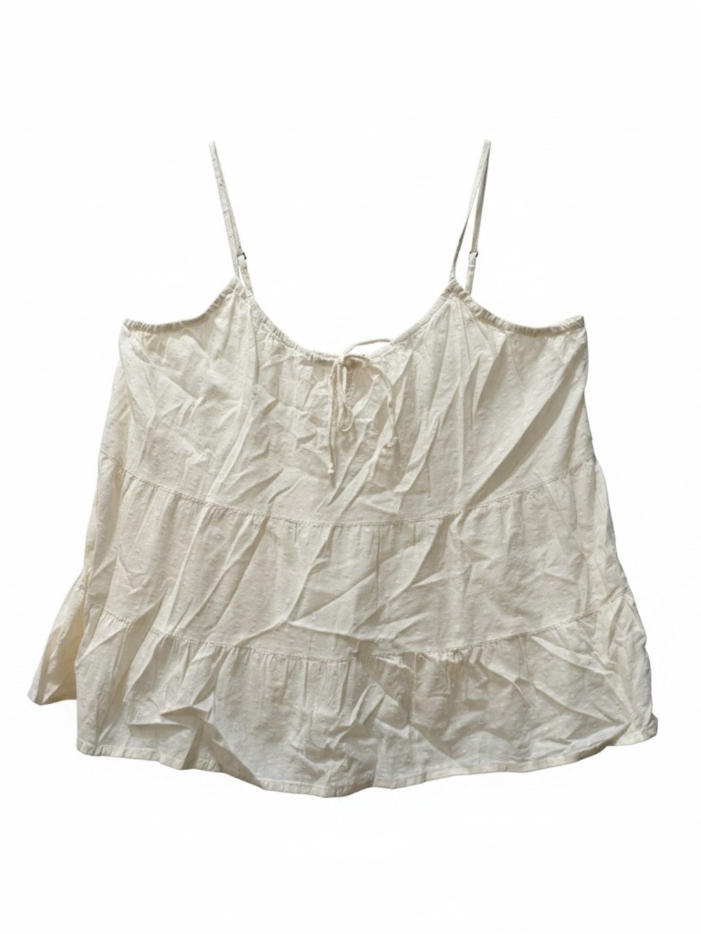 Old Navy Ivory Tiered Spaghetti-Strap Camisole